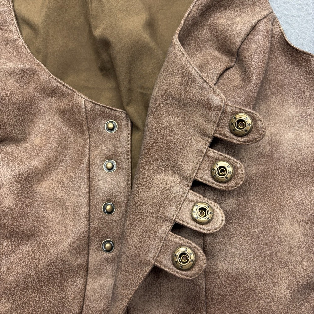 Peppermayo West District Mini Skirt & Top Coord Set Brown Sz 4 Festival Western - Picture 6 of 13